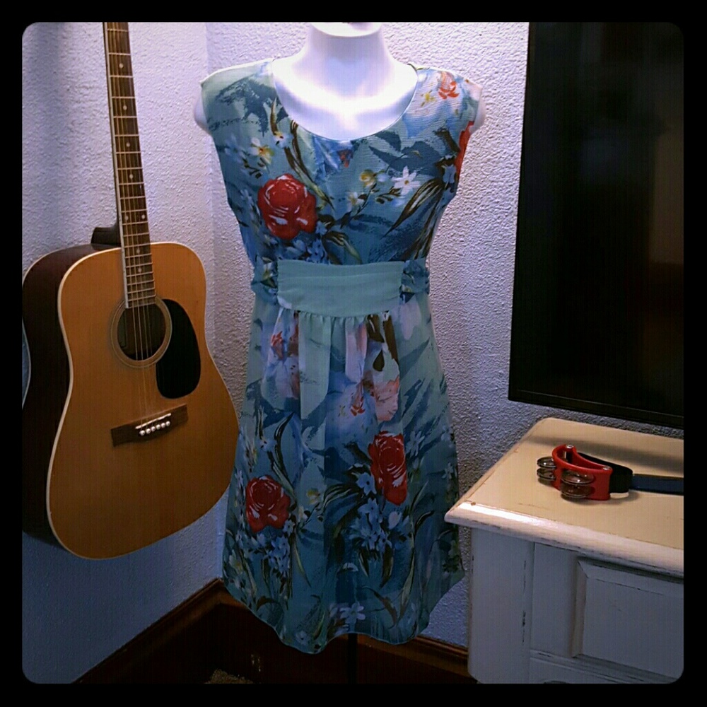 mint floral dress